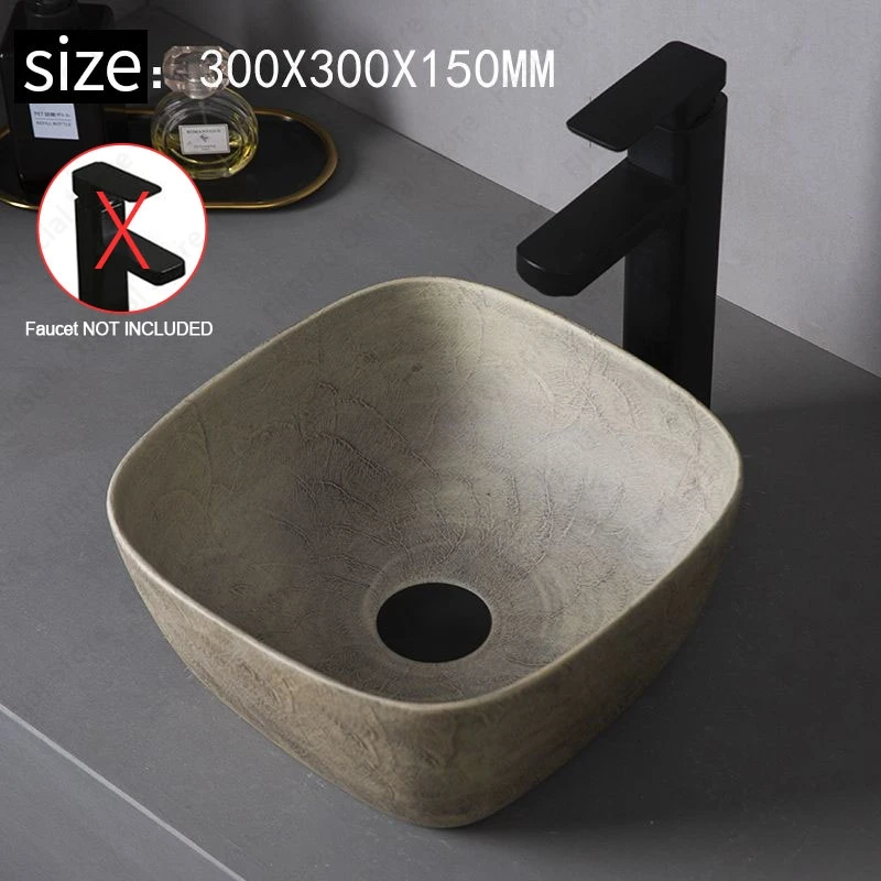 Ceramic Table Sink- Oval Above Counter Basin- Faucets Available- Many Shapes Available - Image 16