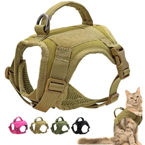 Tactical Training Harness with Handle for Cats, Puppies, or Small Dogs