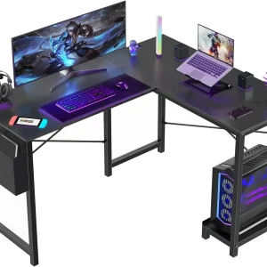 50-Inch L-Shaped Desk- Computer- Corner Gaming Desk.