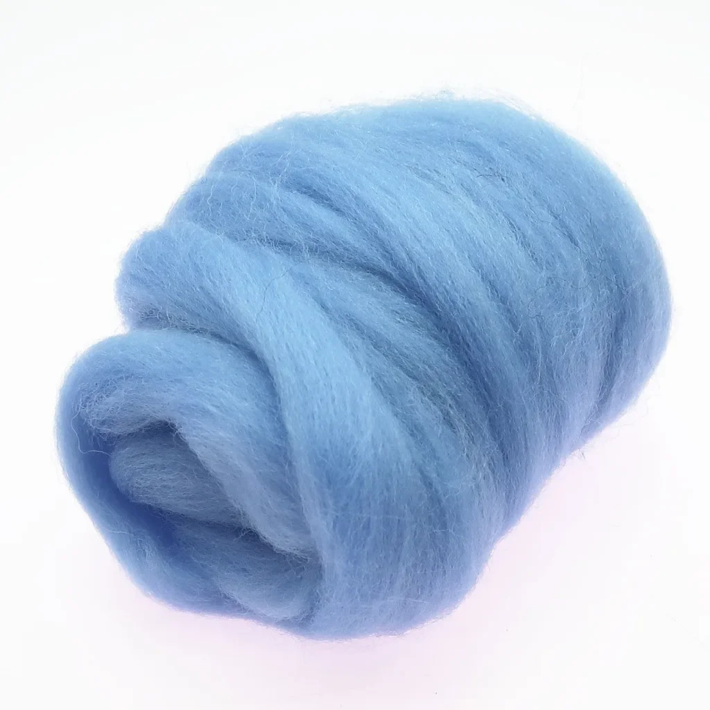 Blue Color Series- Wool Roving for Needle Felting- Wet Felting- Spinning - Image 12