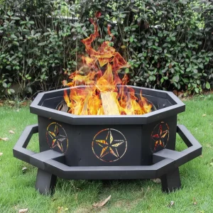 42-Inch Octagonal Fire Pit- Wood Burning
