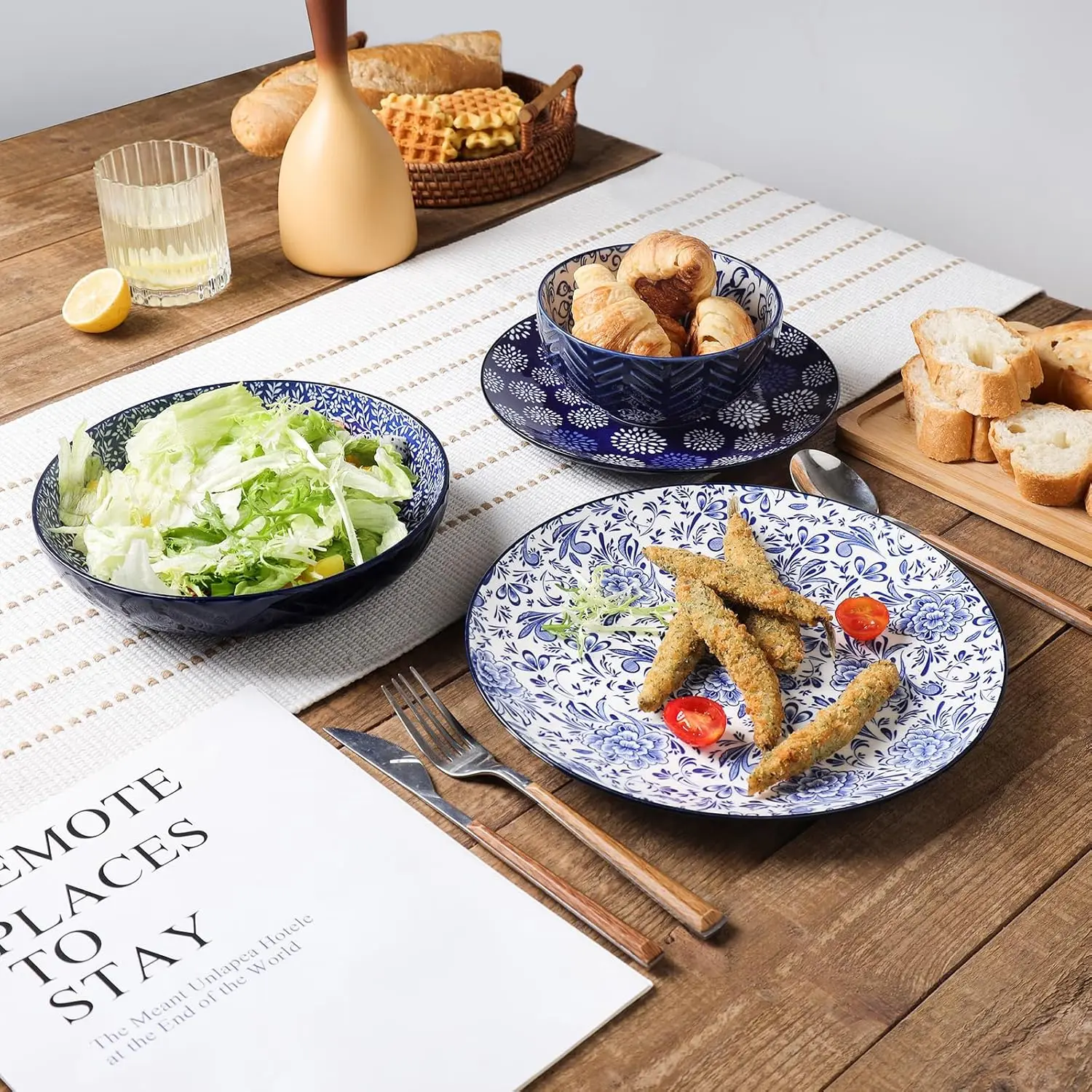 Beautiful Porcelain 16 Piece Dishes Set- 4 Place Settings - Image 5