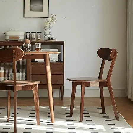 Set of 4 -Dining Chairs- Made of Solid Walnut Wood - Image 7