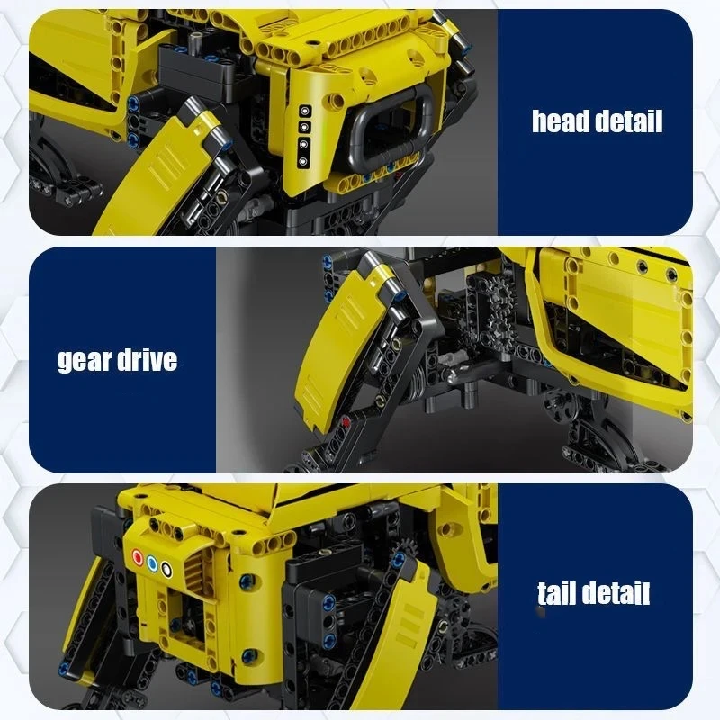 Build-Your-Own-Dog!- 936-PCS RC Power Robot Dog Building Blocks - Technical Robot Toy- Motorized - Image 6