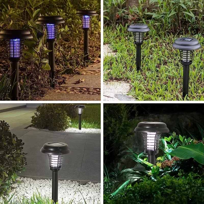 Solar Mosquito Killer- 2 Light Modes- Waterproof- Light Bug Zapper- Mosquito Trap Lamps For Garden, Lawn, Camping - Image 6