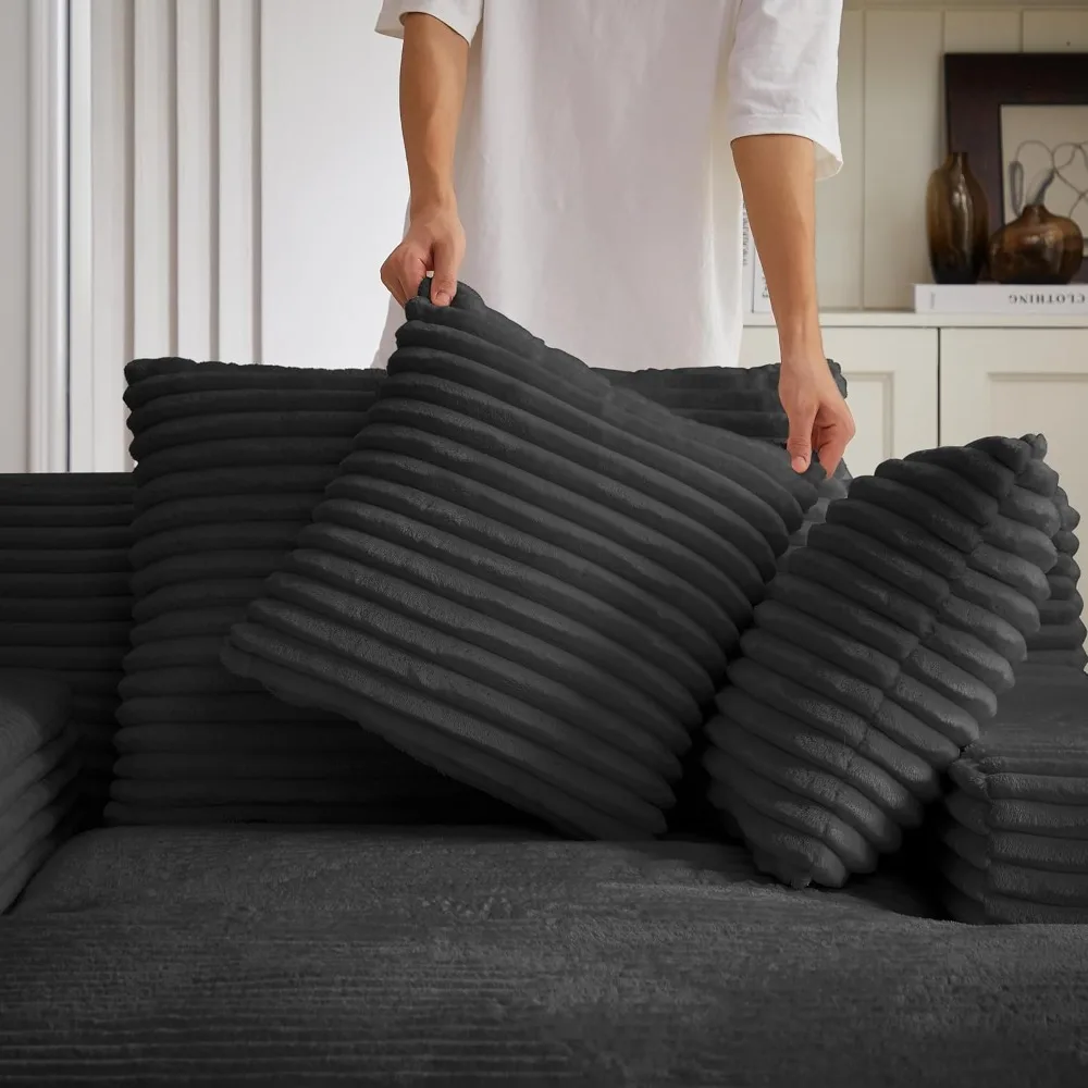 50" Oversized Chaise Lounge Indoor Sofa Chair- 3 Soft Pillows, Comfy Single Seat - Image 6