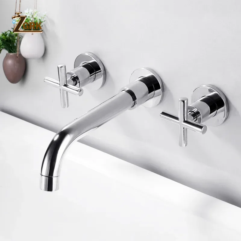 Bathtub Basin Mixer Tap- Wall Mounted Faucet- 3 Pcs- 5 Colors Available - Image 3