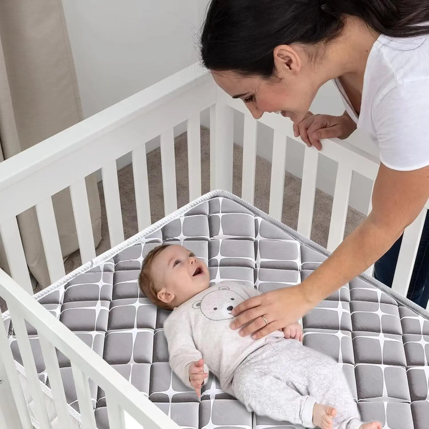 Premium Dual-Sided Baby Crib Mattress and Toddler Mattress - 52" x 27.6" x 5" - Breathable - Firm Soft - Fits Standard Cribs - Image 3