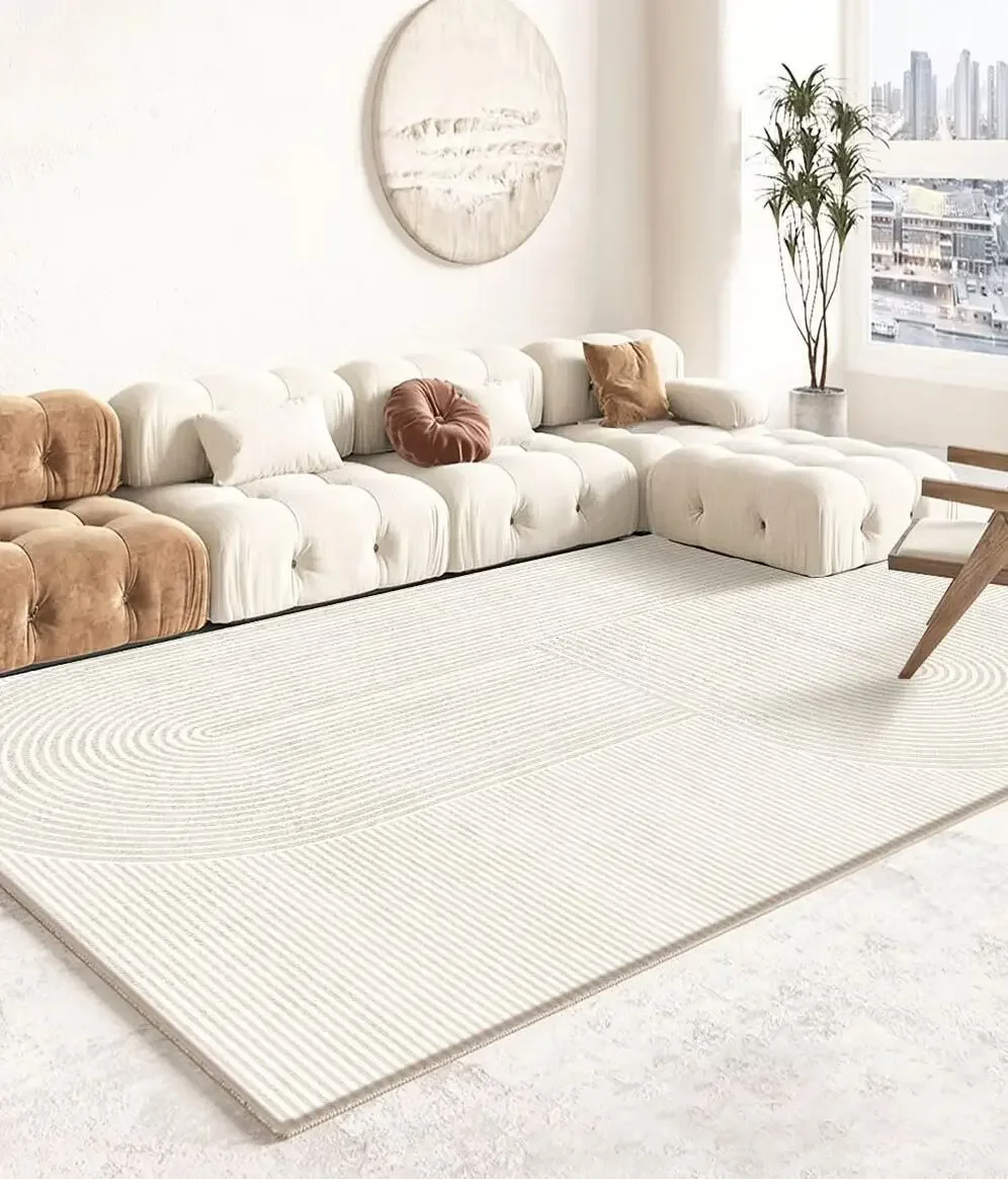 Large Living Room Carpet- Luxury Beige Bedroom Rug- Soft, Washable Rug- Many Styles and Sizes - Image 8