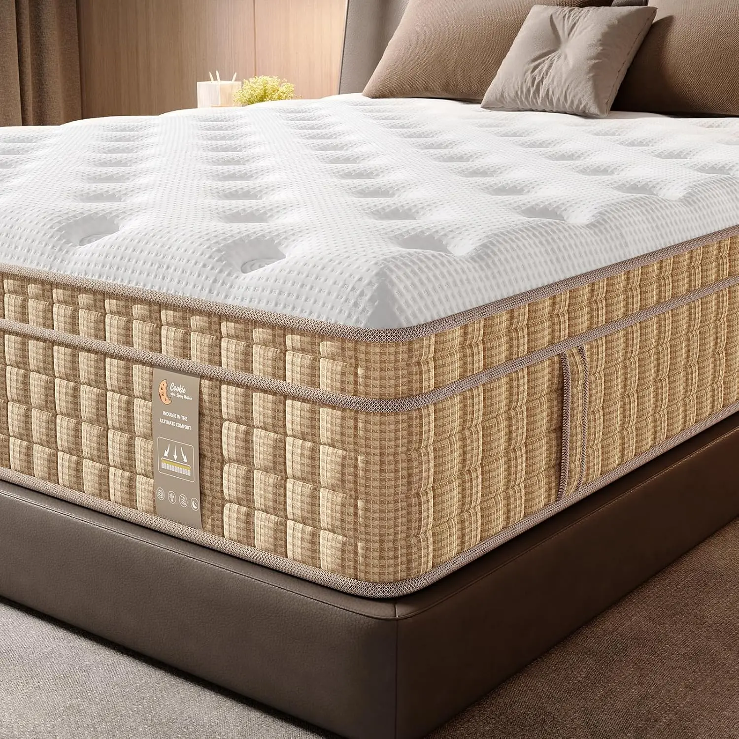 12'' Full/Queen/King-Size Mattress- Hybrid Mattress with Gel Memory Foam and Pocket Springs- Odor-free- Manufactured in USA - Image 4