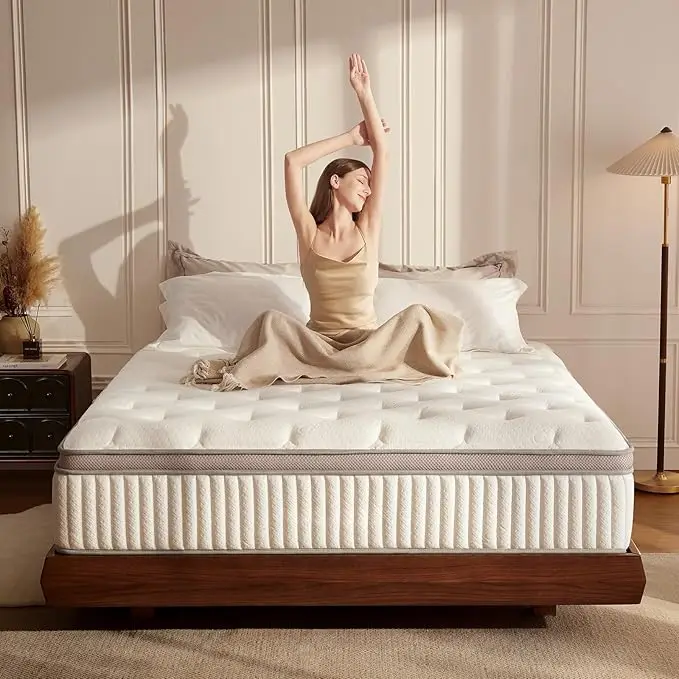 Queen-Size Cooling Gel Memory Foam Mattress- Pressure Relief- Medium-Firm Hybrid Mattress - Image 7