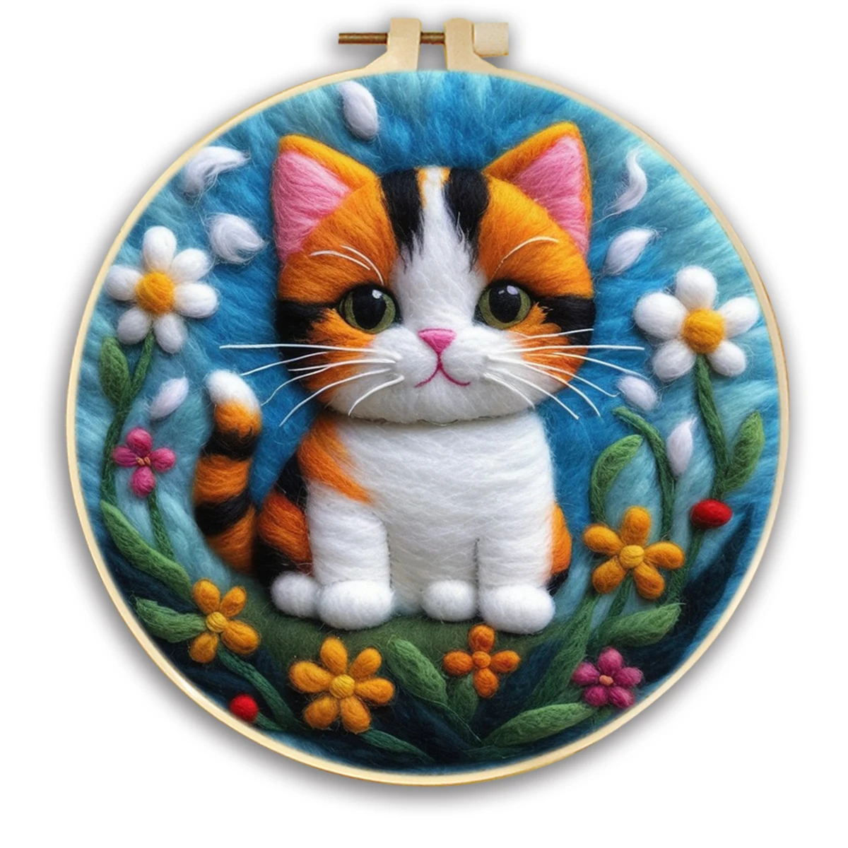 Wool Felting- Painting With Wool- Embroidery Kit- Cats! Cats! and More Cats! (Beginner Friendly) - Image 9