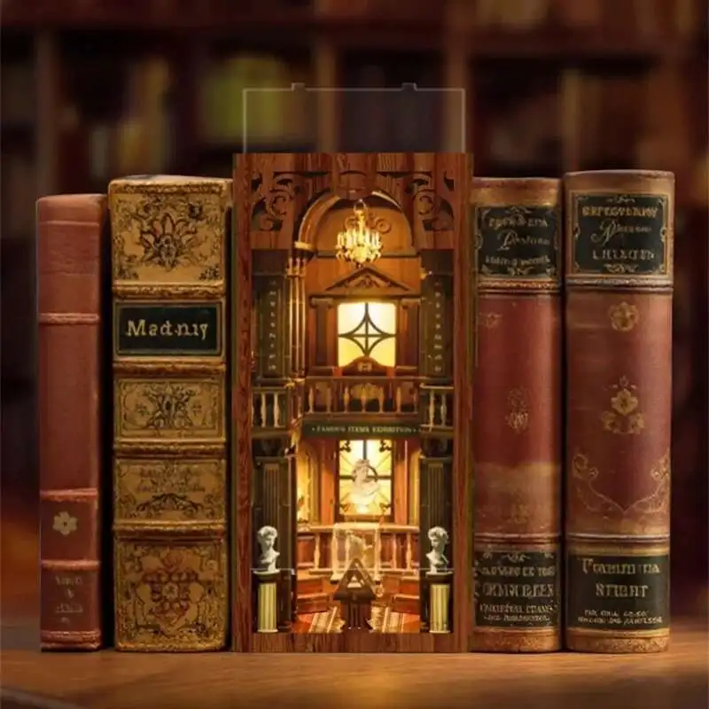 The Philosophical Library- DIY Wooden Book Nook- Miniature Kit- Bookshelf Decoration Kit for Adults - Image 3
