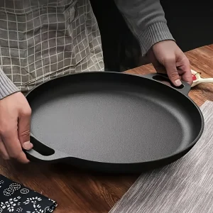 Multi-purpose Cast Iron Pan - Nonstick Pan for Pizza, Grilling, Pancakes