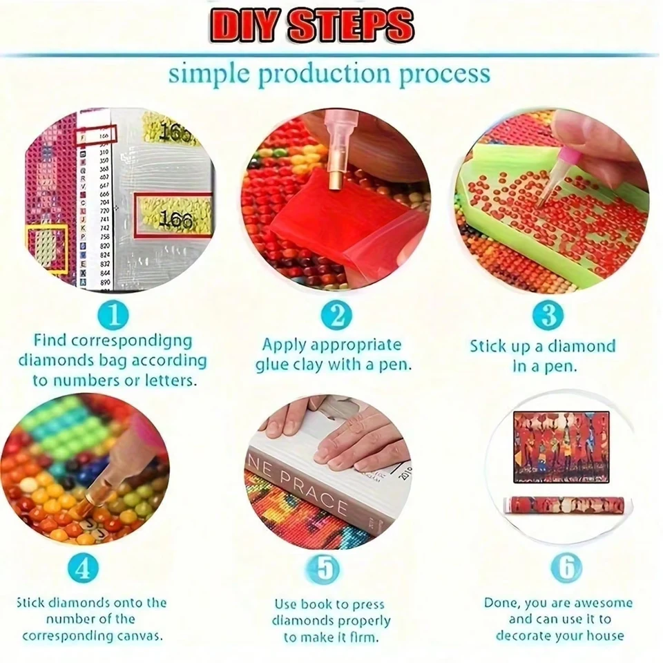 5D Diamond Painting- Mermaids- 2 Pictures- Square/Round- Many Sizes - Image 5