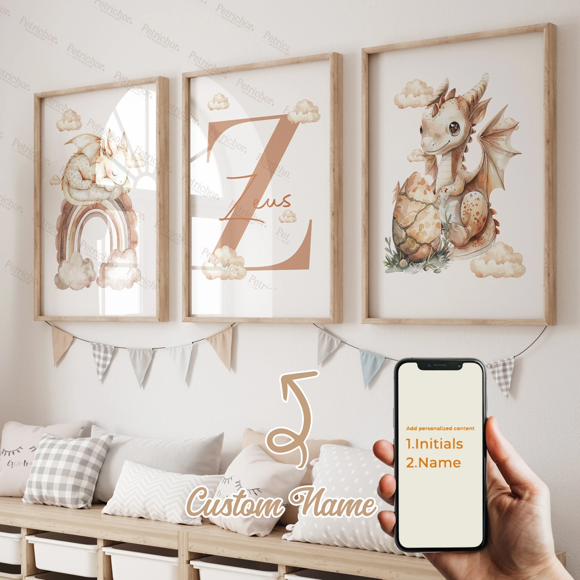 3pcs Personalized Name Wall Art for Babies and Children - Image 11
