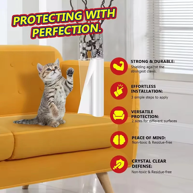 Cat Scratch Deterrent Tape- Transparent Self-Adhesive Pet Training Tape - Image 5