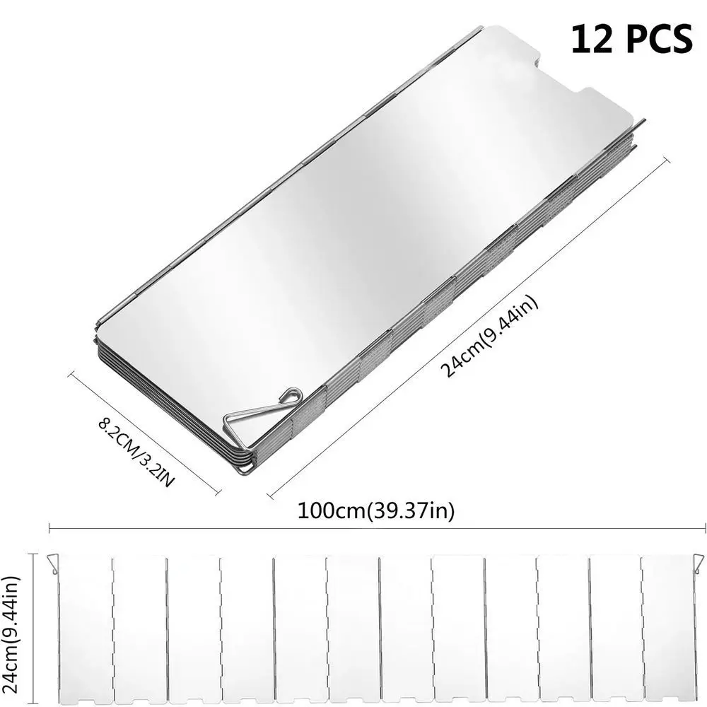 8/9/10/12/14/16 Plates- Windproof Screen to Protect Outdoor Cooking Fires, Aluminum Alloy - Image 11