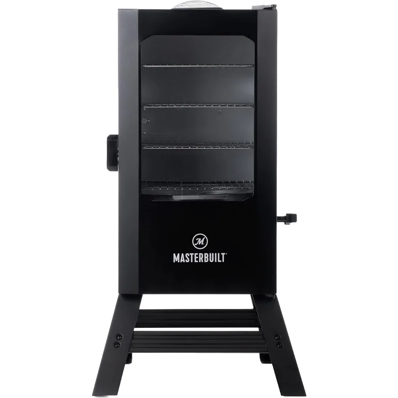 Masterbuilt® 30-inch Digital Electric Vertical BBQ Smoker- Leg Kit- Side Wood Chip Loader- 710 Square Inches of Cooking Space