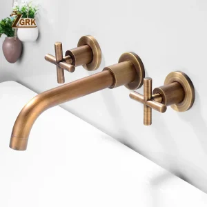 Bathtub Basin Mixer Tap- Wall Mounted Faucet- 3 Pcs- 5 Colors Available