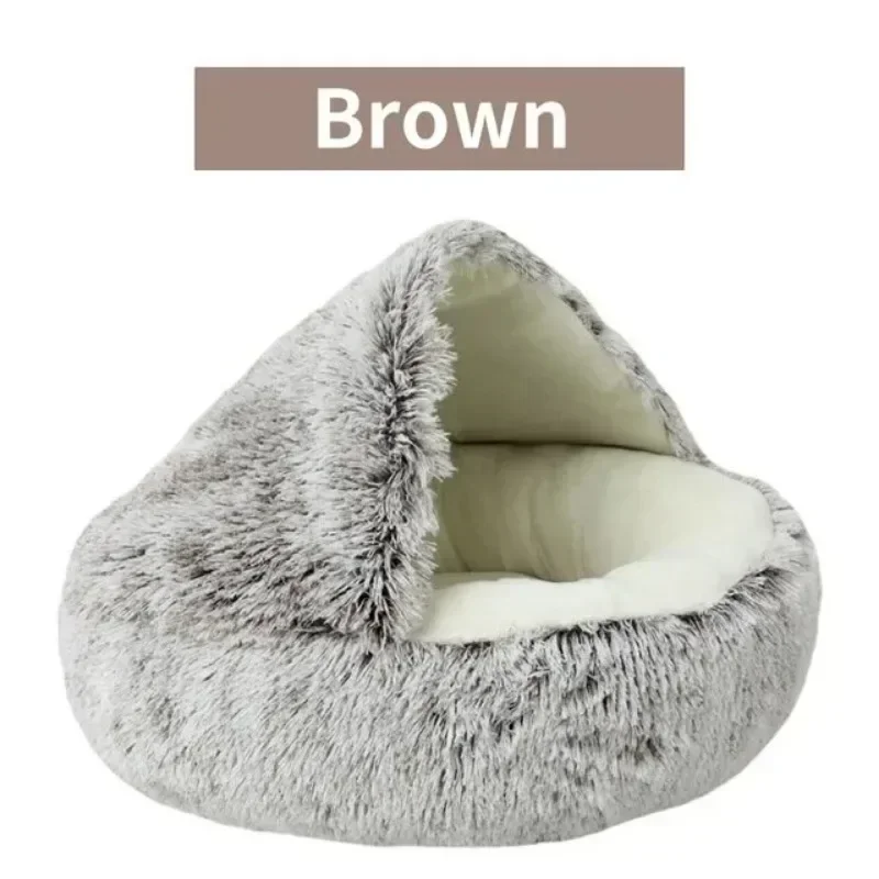 Semi-Enclosed Cat Bed- Simple Comfort- Warm Puppy/Kitten Sleeping Nest - Image 11