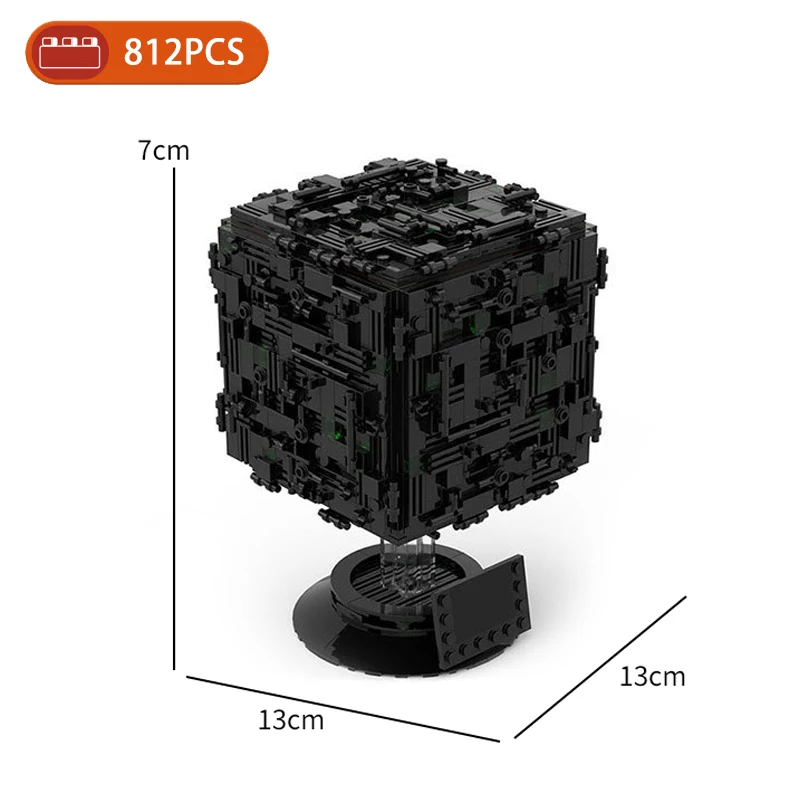 MOC Borg Cube- DIY Building Block/Puzzle Set- 812 Pieces- Ages 12+ - Image 4