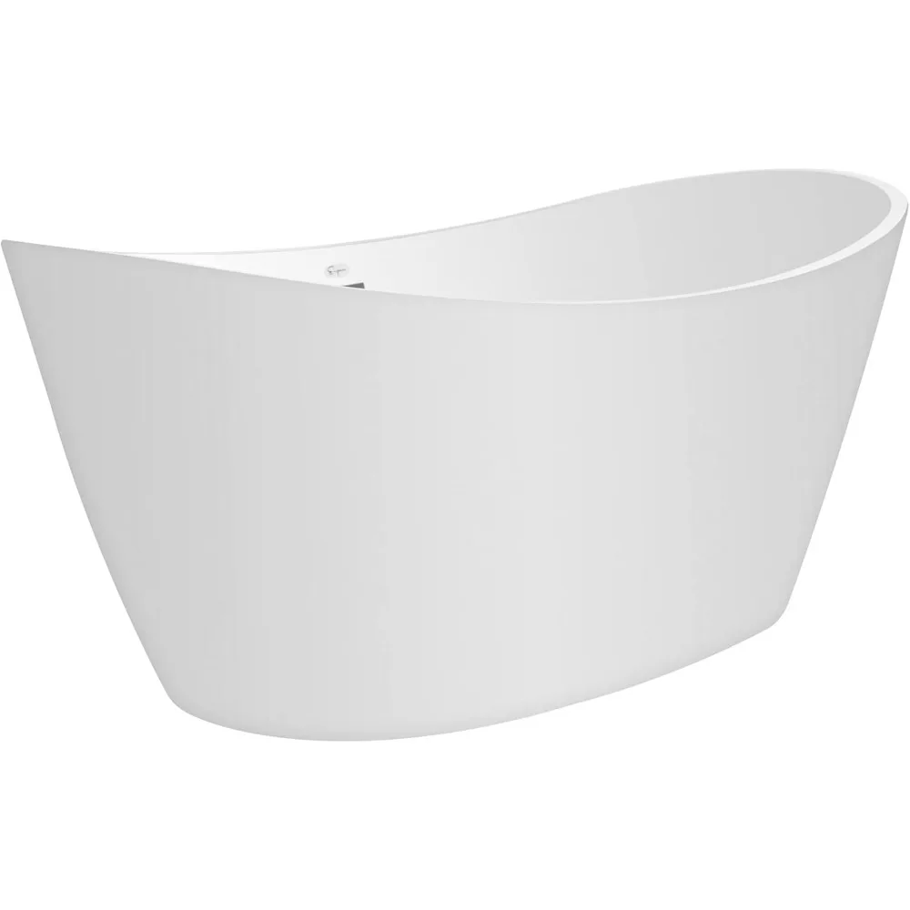 67" Acrylic Freestanding Bathtub- Glossy White - Image 3