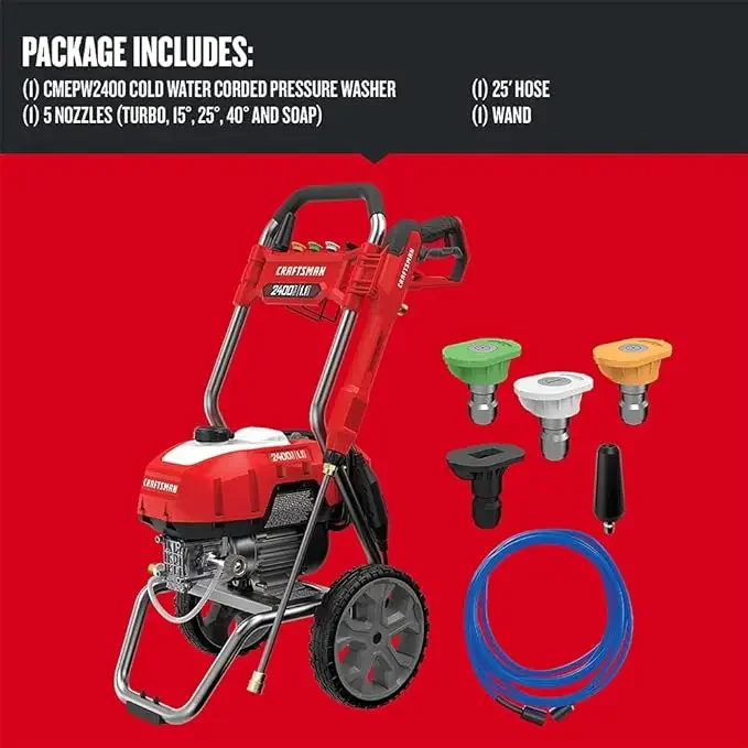 Craftsman Electric Pressure Washer- Cold Water- 2400-PSI- 1.1-GPM- Corded - Image 2