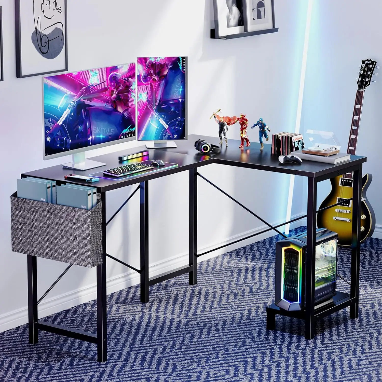 50-Inch L-Shaped Desk- Computer- Corner Gaming Desk. - Image 4