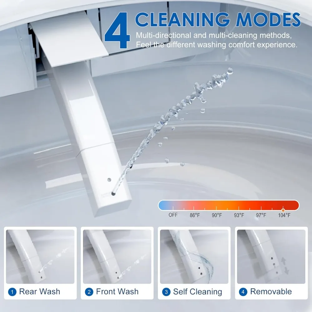 Smart Toilet- Bidet- Pump Assisted Flush- Foot Sensor Operation- Heated Seat- Warm Water, Dryer- Digital Display - Image 6