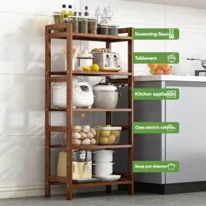 Kitchen Shelf Unit- Floor Standing Multi-Layer Storage Shelves- Extra Storage
