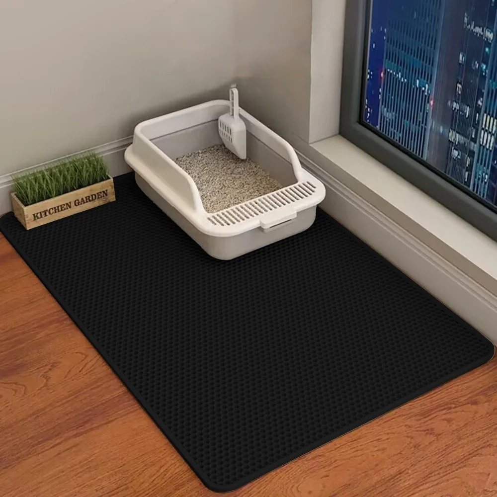 90 CM X 60 CM Cat Litter Mat- Waterproof- Double-Layer Cat Litter Box Mat- Non-slip- Washable - Image 7