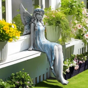 Garden Statue- Balcony Decoration- Outdoor Courtyard Flower Fairies- Garden Decor (fairy or mermaid)