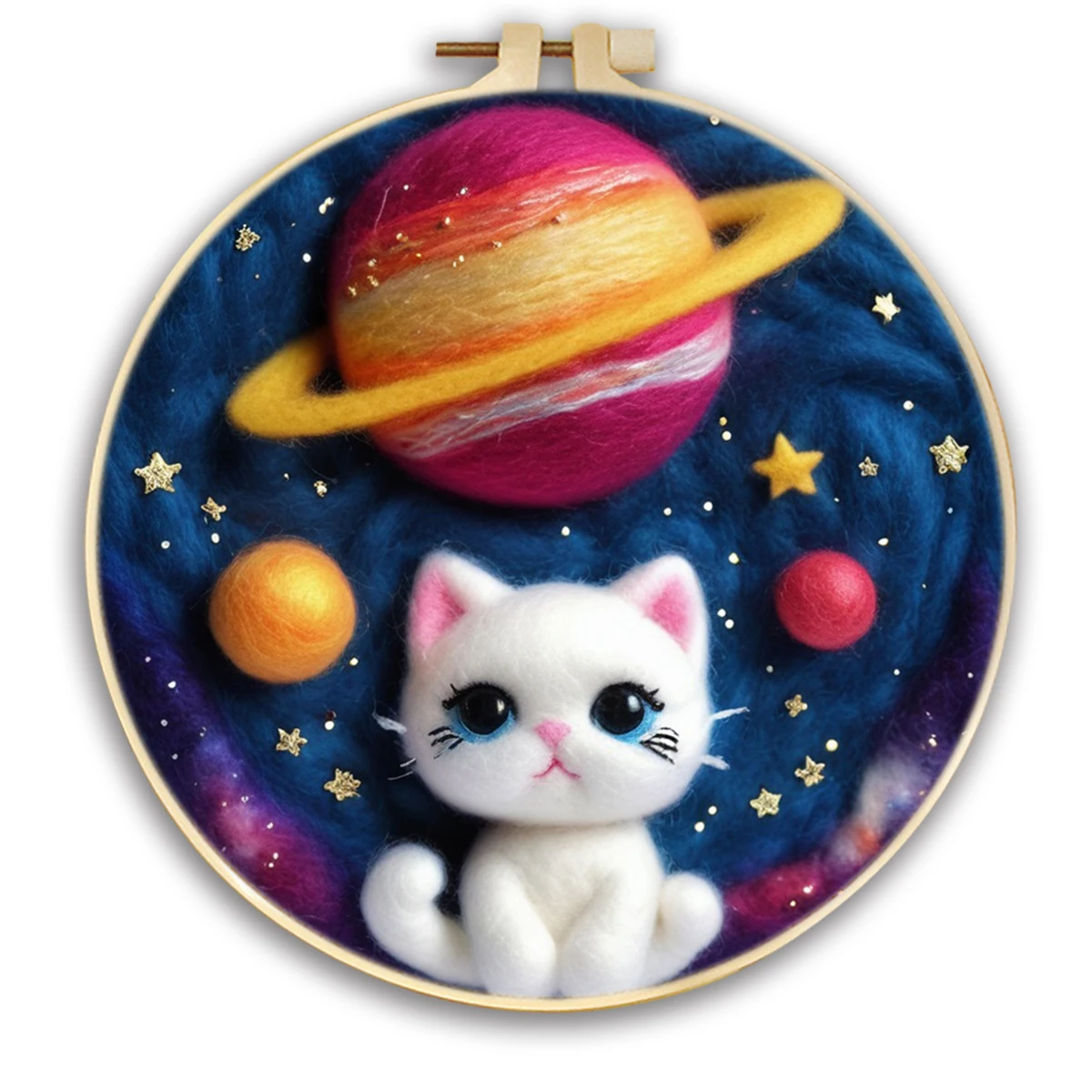 Wool Felting- Painting With Wool- Embroidery Kit- Cats! Cats! and More Cats! (Beginner Friendly) - Image 7