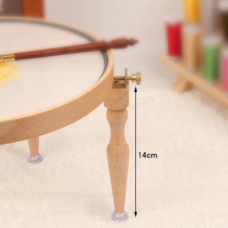 3/4Pcs Adjustable Wooden Embroidery Hoop Stand- Handmade Cross Stitch Hoop Set- Punch Needle - Image 3