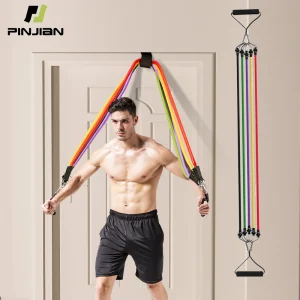 10-14pcs/Set Pull Rope Bodybuilding Resistance Bands- Multi-function Tensioner- Muscle Training Belt- Elastic Bands