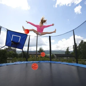 1-Set Trampoline Basketball Hoop with 3 Mini Balls And Pump- Weatherproof