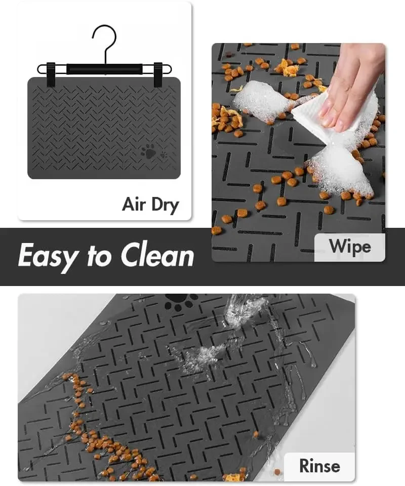Absorbent Pet Feeding Mat- No Stains- Quick Dry Dog Mat for Food and Water- Messy Drinkers - Image 4