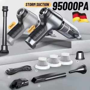 Wireless Car Vacuum Cleaner- Strong Cordless Cleaner- Handheld Auto Vacuum