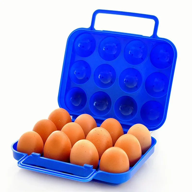 2/4/6/12 Grid Egg Storage Box- Portable Container for Outdoor Camping - Image 3