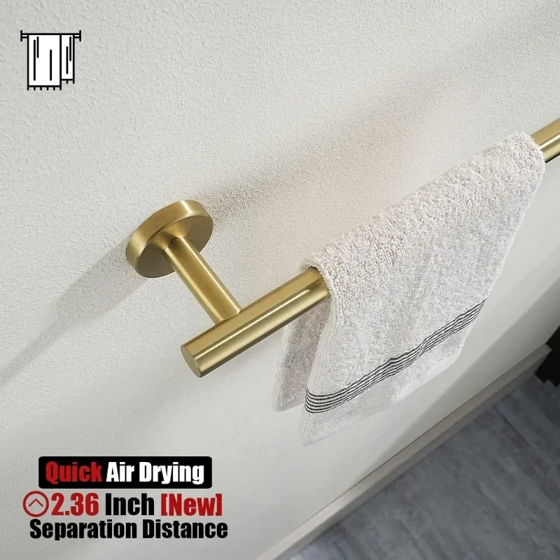 Bath Towel Bar- Bathroom Towel Rack- Thickened 0.8mm Towel Holder Wall Mount- Total Length 27 Inches- 2 Pack - Image 5