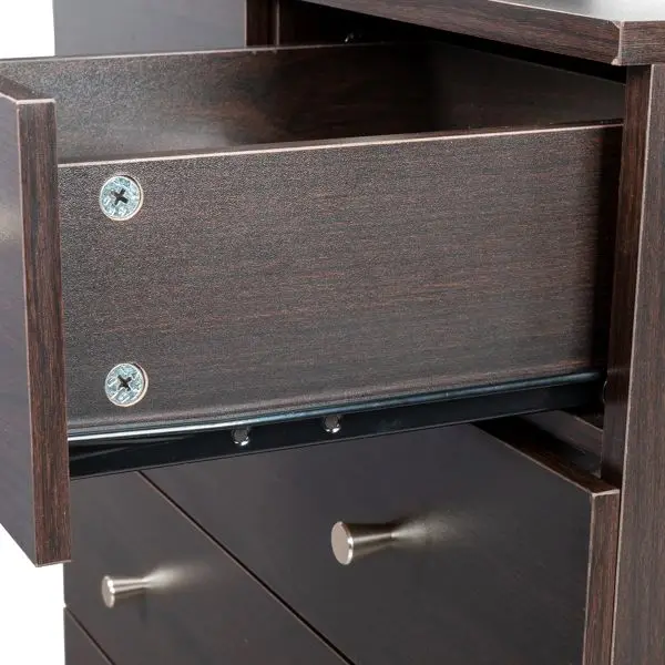 Simple Brown 5-Drawer Dresser - Image 6