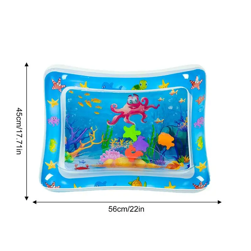 Water Sensory Play Mat- Thickened Playmat With Fish- Ocean Theme Sensory Toy - Image 6