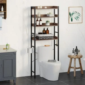 Over-The-Toilet Storage Rack- 4-Tier Bathroom Organizer