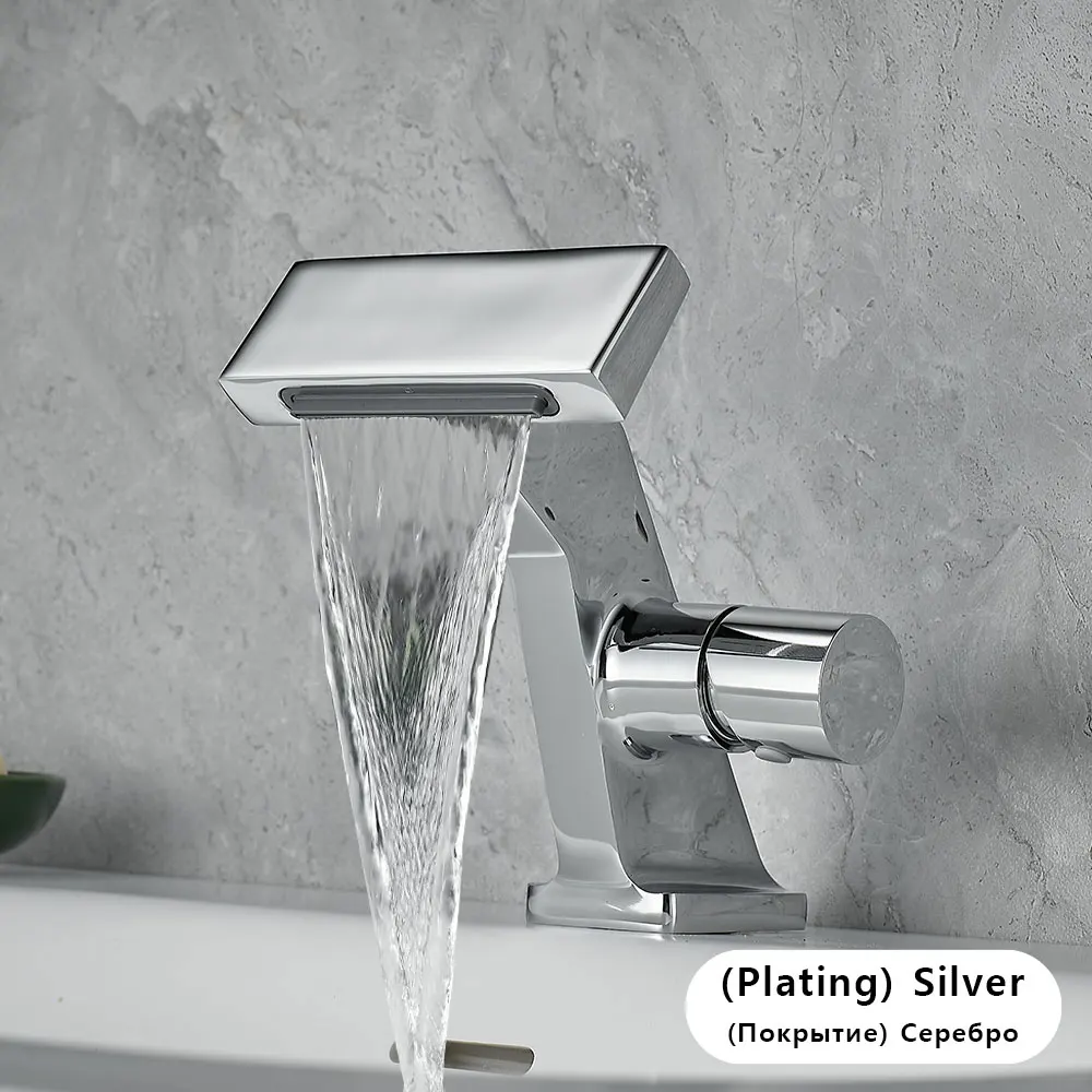 Matte Gray Bathroom Sink Faucet- New Design Waterfall Basin Faucet (Many Colors Available) - Image 8