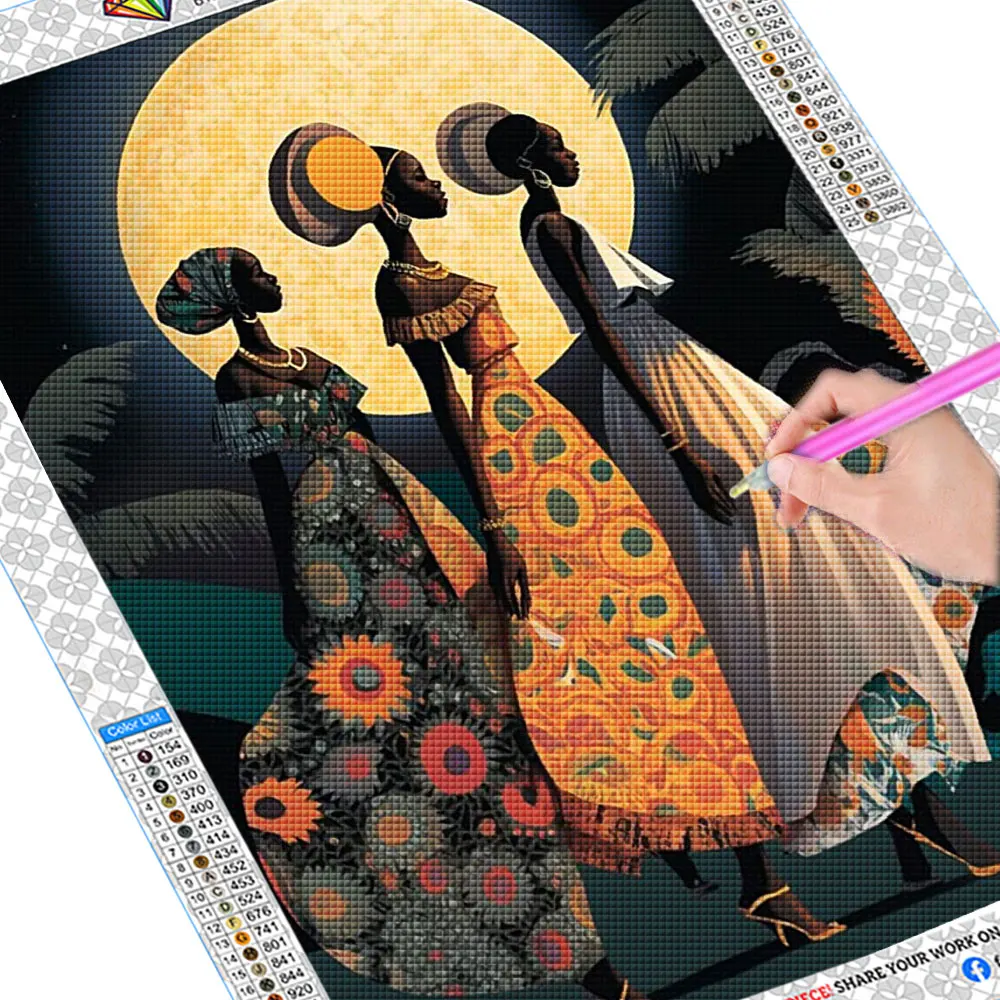 Diamond Painting- Full Diamond Mosaic African Women - Image 3