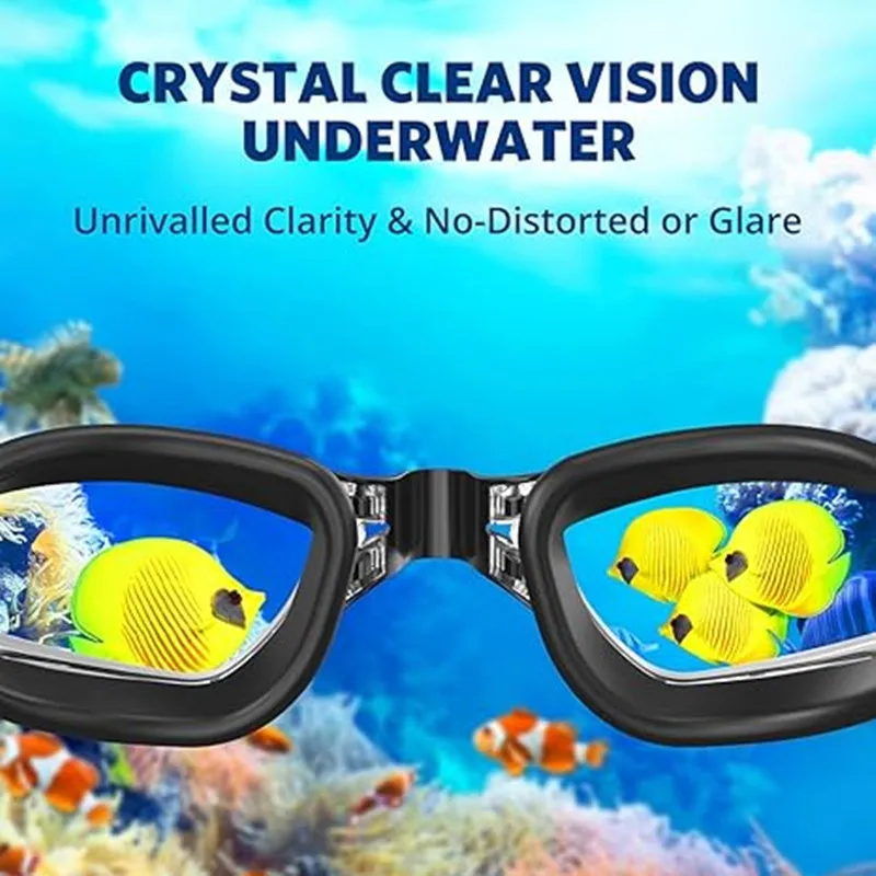 No Leaking- Anti-Fog- Full Protection- Men/Women HD Swimming Goggles- Adjustable- Swim, Leak-Proof- Eyewear For Adults - Image 2