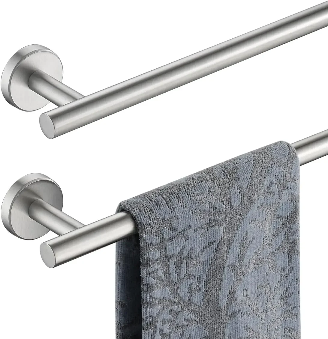 Bath Towel Bar- Bathroom Towel Rack- Thickened 0.8mm Towel Holder Wall Mount- Total Length 27 Inches- 2 Pack - Image 7