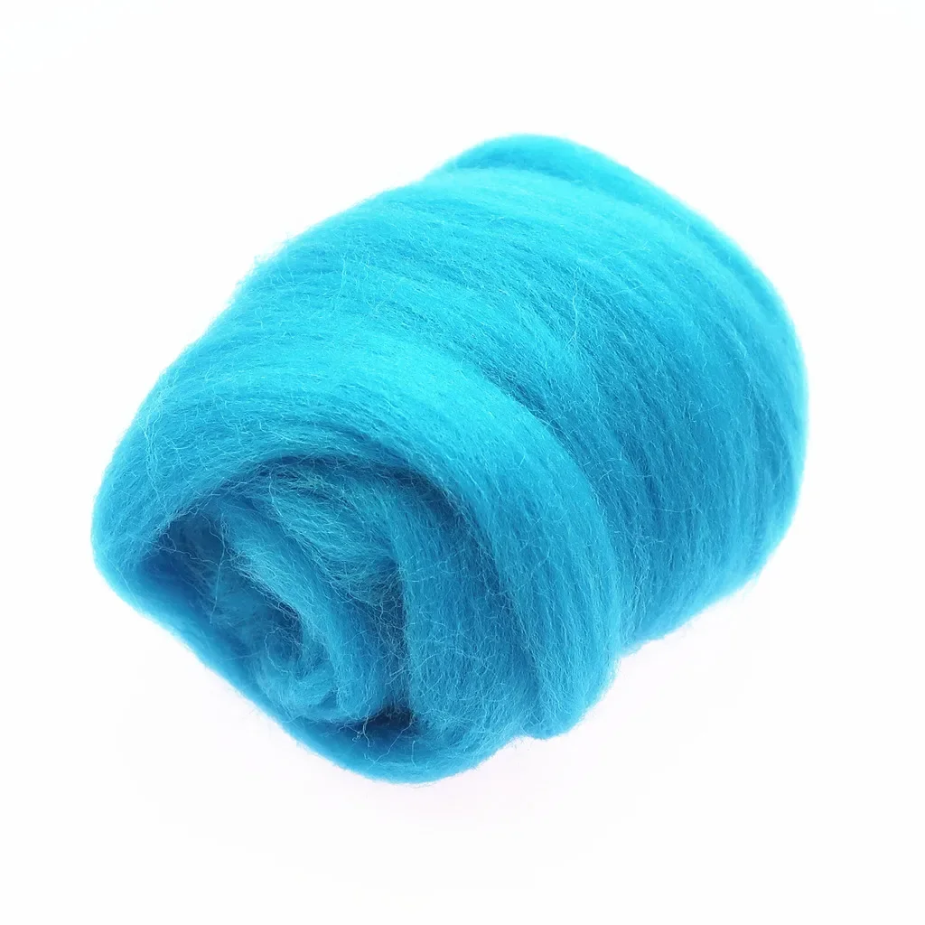 Blue Color Series- Wool Roving for Needle Felting- Wet Felting- Spinning - Image 7