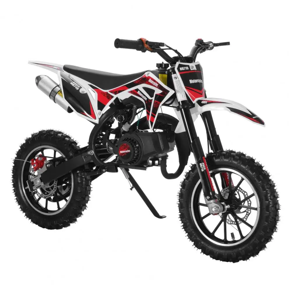 49cc 2-Stroke Kids Dirt Bike- Gas Powered- Motocross- Off Road Mini Motorcycle- Childrens' Pocket Motorbike- Front/ Rear Disc Brakes - Image 7